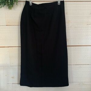 Kathie Lee Collection Elegant Black Pencil Skirt. Size 14.